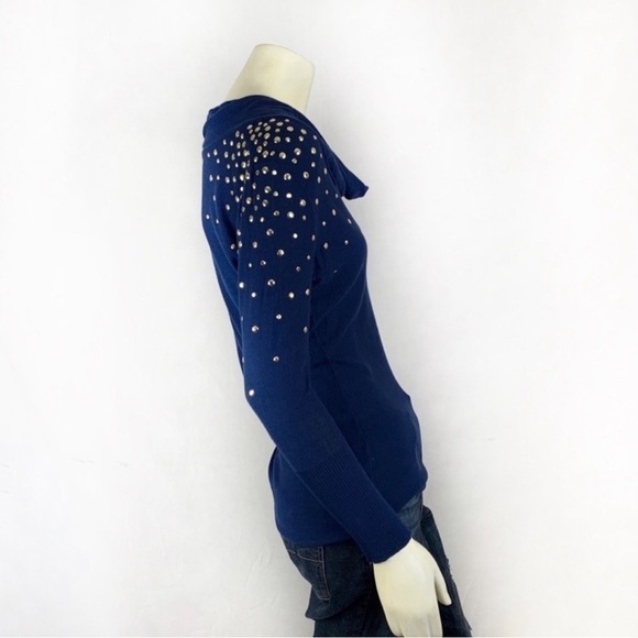 Halston Heritage silk blue sweater size S - Picture 2 of 7